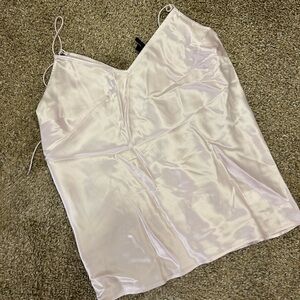 PAIGE Light purple Satin silk Tank Top